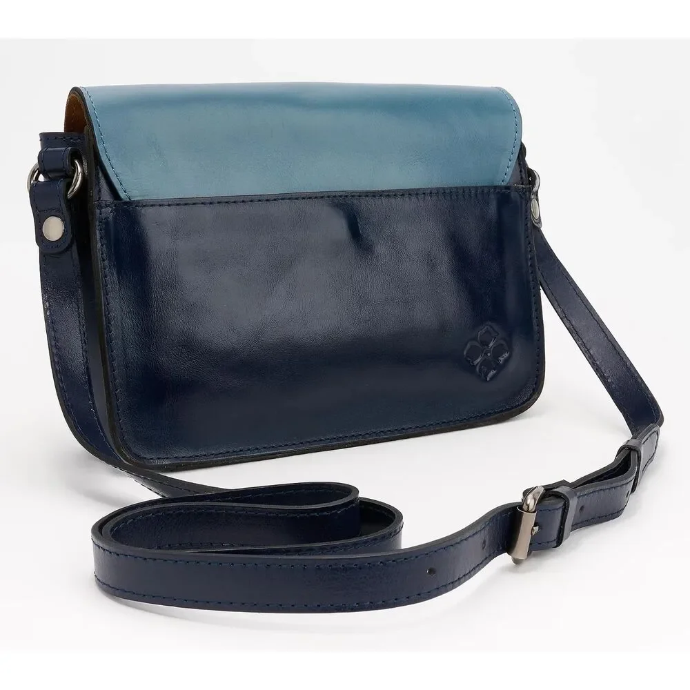 Patricia Nash Gradina Flap Leather Crossbody Mirage/Ocean